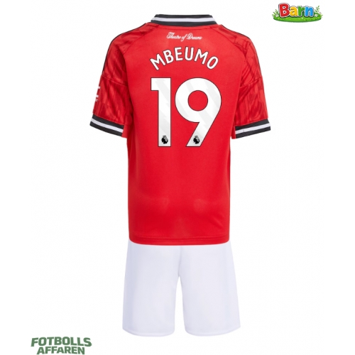 Manchester United Bryan Mbeumo #19 Hemmaställ Barn 2025-26 Kortärmad (+ Korta byxor)
